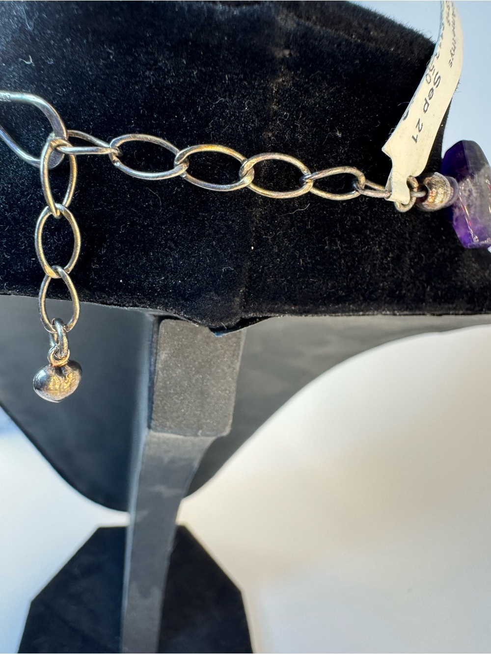 Jay King Mine Finds Natural Faceted Amethyst Necklace 925 DTR HSN Adjustable NWT - Picture 5 of 7